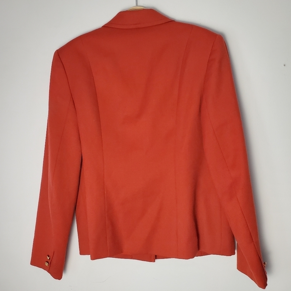 Vintage Conrad C Wool Orange Blazer and Pencil Skirt Set - Picture 11 of 15